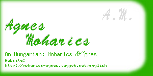 agnes moharics business card